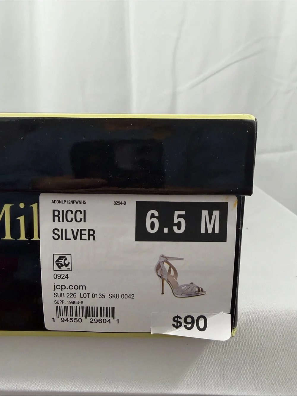 NWT I. Miller Women’s Size 6.5 Silver Glitter Strappy High Heel Sandals